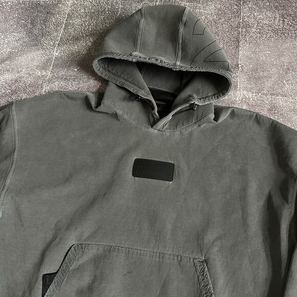Mens Nike Air Jordan 23 Engineered Box Logo Charcoal Gray Hoodie Sweatshirt Sz L - Picture 2 of 4